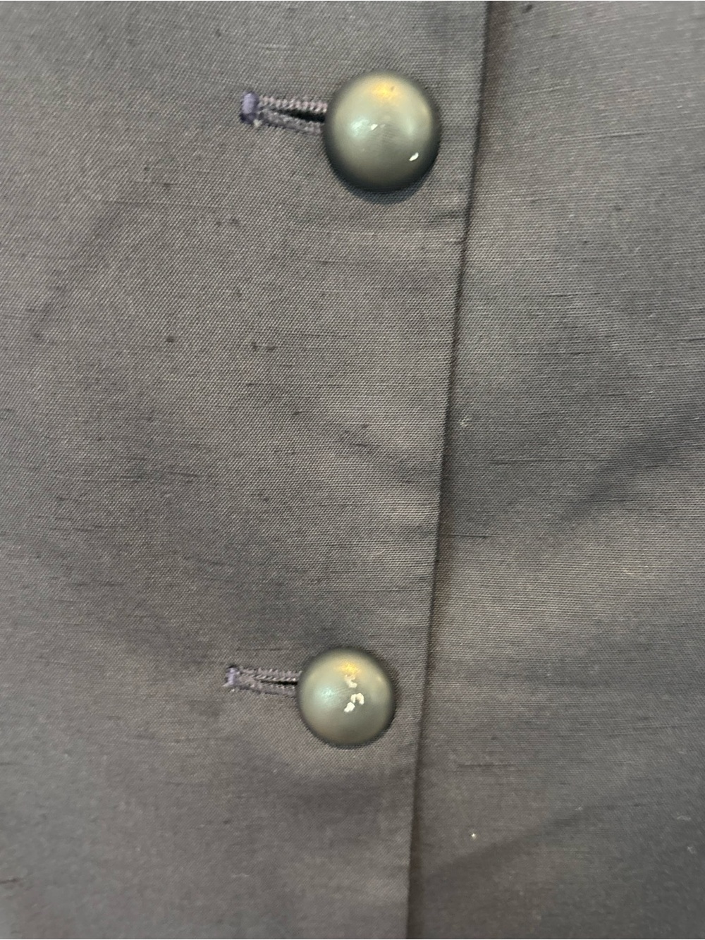Dior Navy Round-Neck Button Front Collarless Blazer - Picture 5 of 8